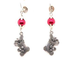 Red Stocking Earrings